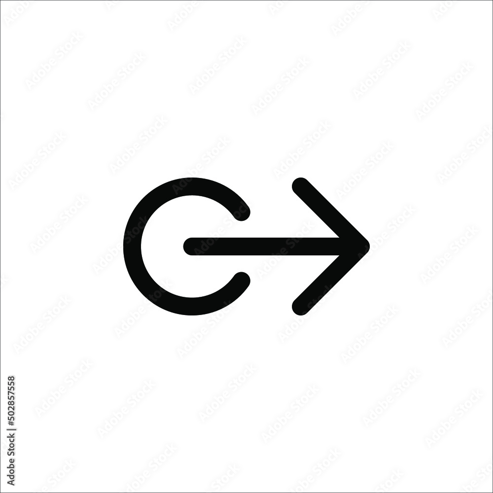 Logout icon. Exit Vector in trendy flat style. Flat Web Mobile Icon, Sign, Symbol, Button, Element - Vector illustration on white background Logout icon. Exit Vector in trendy flat style. Flat Web Mobile Icon, Sign, Symbol, Button, Element - Vector illustration on white background