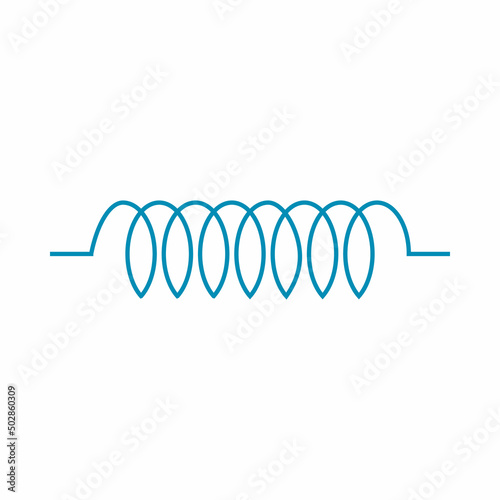 electronic symbol of inductor vector illustration