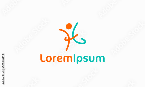 vector graphic illustration logo design for health lifestyle, active people