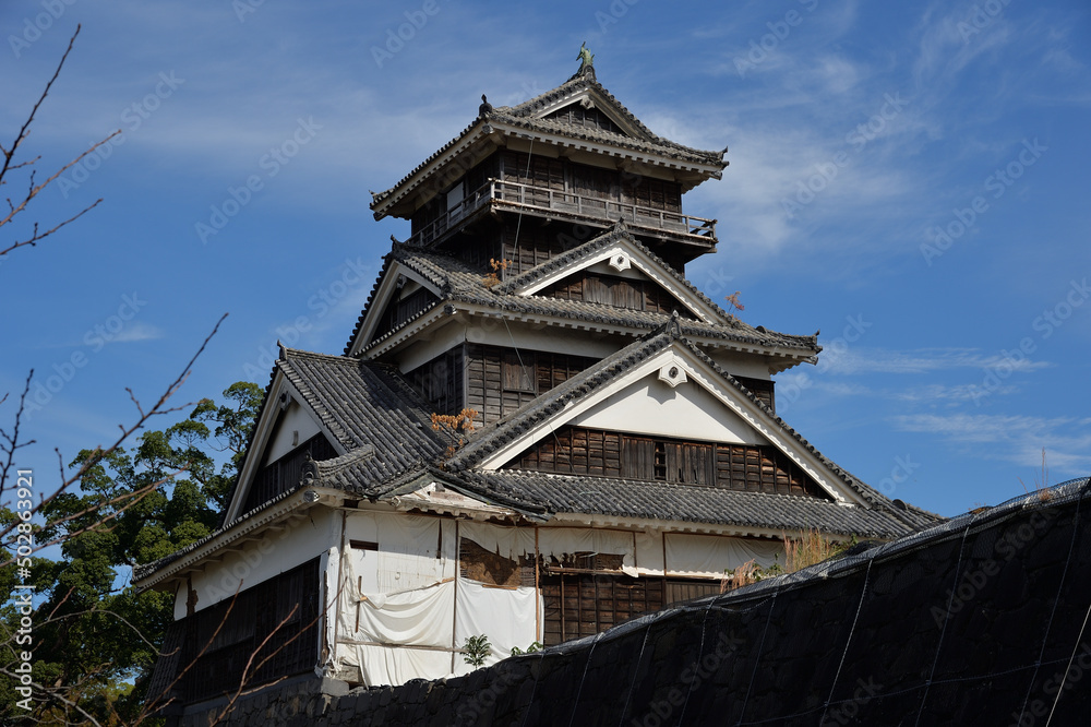 熊本城宇土櫓、震災後