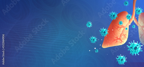 Photos Illustration background of pneumonia epidemic situation