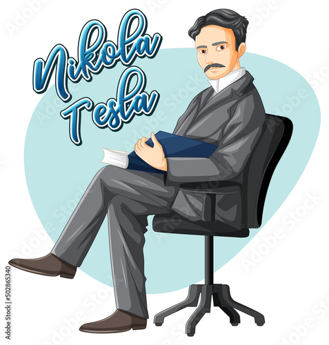 Nikola Tesla cartoon character photo