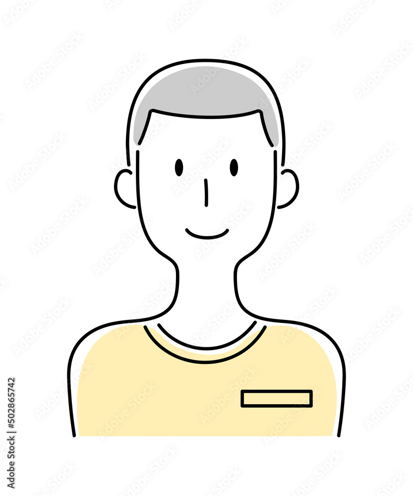 笑顔の男性のベクターイラスト 笑顔の男性のベクターイラスト