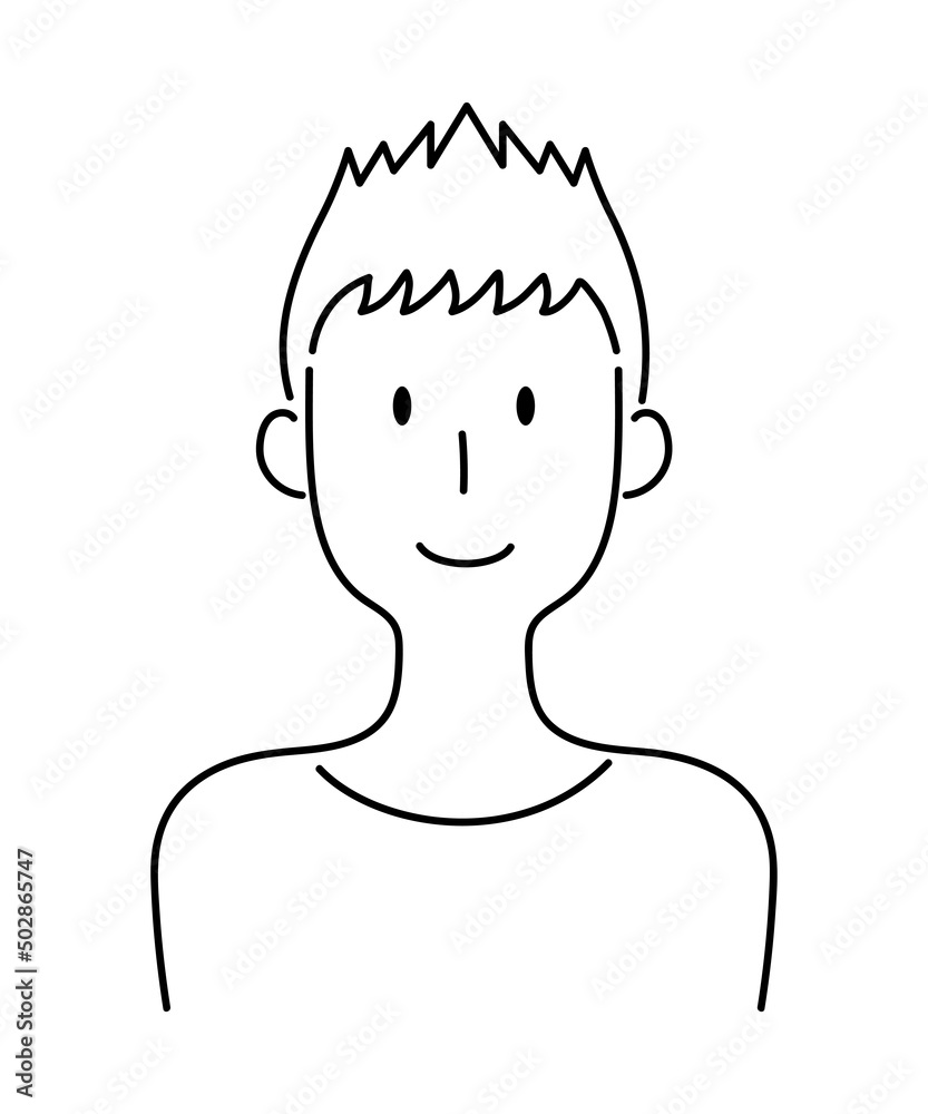 笑顔の男性のベクターイラスト 笑顔の男性のベクターイラスト