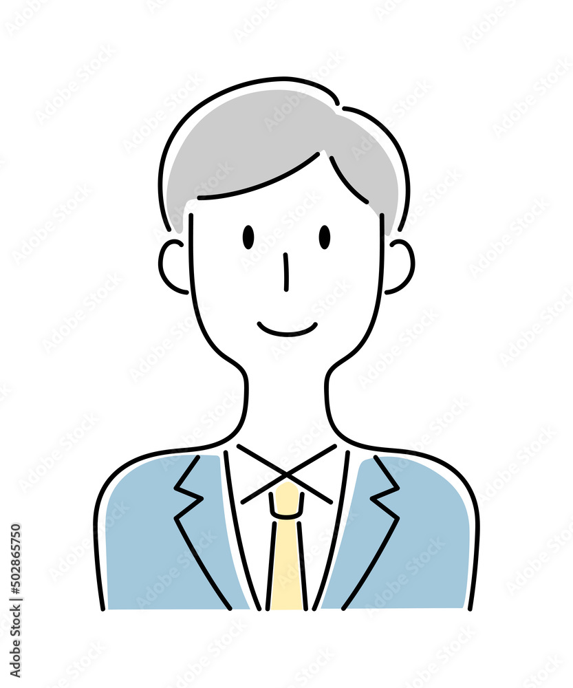 笑顔の男性のベクターイラスト 笑顔の男性のベクターイラスト