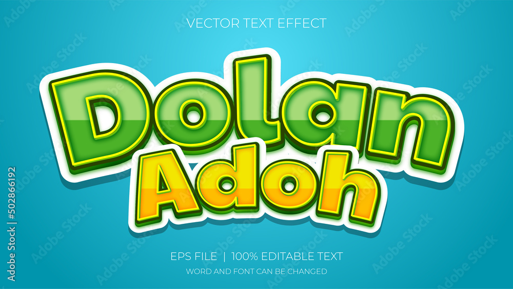 text effect dolan adoh editable word text effect dolan adoh editable word