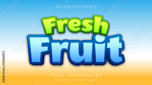 fresh fruit text effect