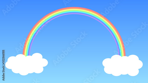 虹の橋のイラストA　16：9