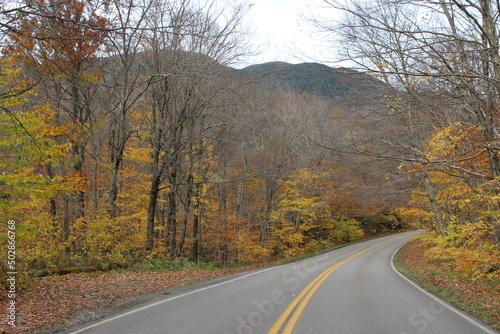 Scenic Drive Mountain Road Stowe Vermont Fall Foliage