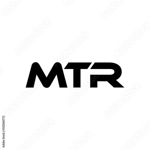 MTR letter logo design with white background in illustrator, vector logo modern alphabet font overlap style. calligraphy designs for logo, Poster, Invitation, etc. photo