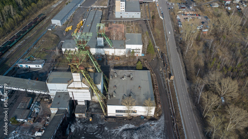 A bird's-eye view of a coal mine