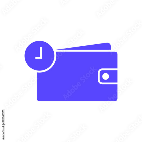 illustration of wallet icon, payment later, shopping, debt.