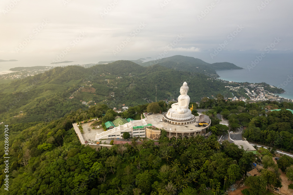 Big buddha Phuket Aerial view Cloudy Morning Thailand Big buddha Phuket Aerial view Cloudy Morning Thailand