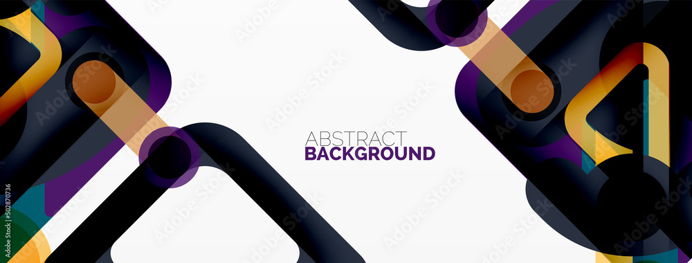 Geometric primitives. Lines, circles abstract background Geometric primitives. Lines, circles abstract background