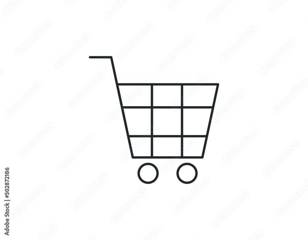 Trolley icon vector, illustration logo template in trendy style