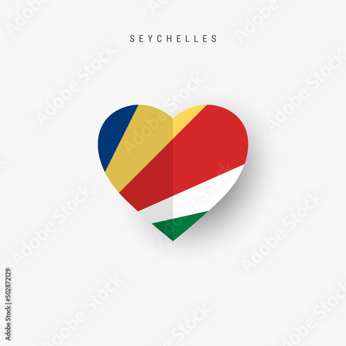 Seychelles heart shaped flag. Origami paper cut Republic of Seychelles national banner. 3D vector illustration isolated on white with soft shadow. Free Download Seychelles heart shaped flag. Origami paper cut Republic of Seychelles national banner. 3D vector illustration isolated on white with soft shadow. - GFXLoad