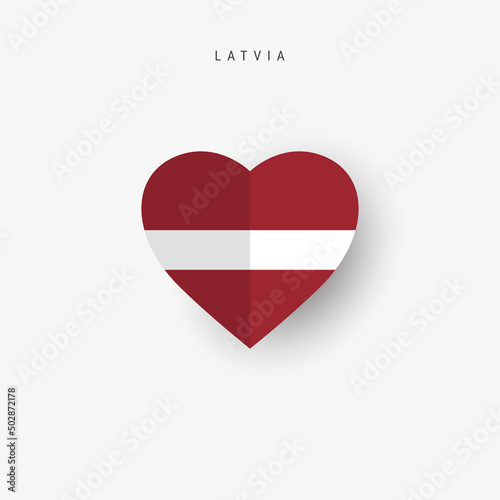 Latvia heart shaped flag. Origami paper cut Latvian national banner. 3D vector illustration isolated on white with soft shadow. Free Download Latvia heart shaped flag. Origami paper cut Latvian national banner. 3D vector illustration isolated on white with soft shadow. - GFXLoad