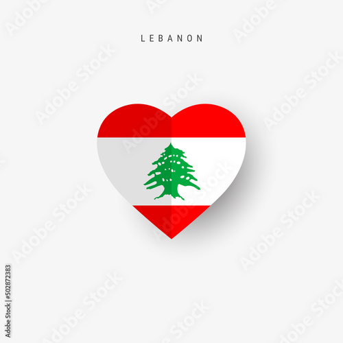 Lebanon heart shaped flag. Origami paper cut Lebanese national banner. 3D vector illustration isolated on white with soft shadow. Free Download Lebanon heart shaped flag. Origami paper cut Lebanese national banner. 3D vector illustration isolated on white with soft shadow. - GFXLoad