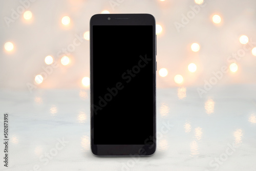 Elegant Smart Phone Mockup with Lights and Clipping Path