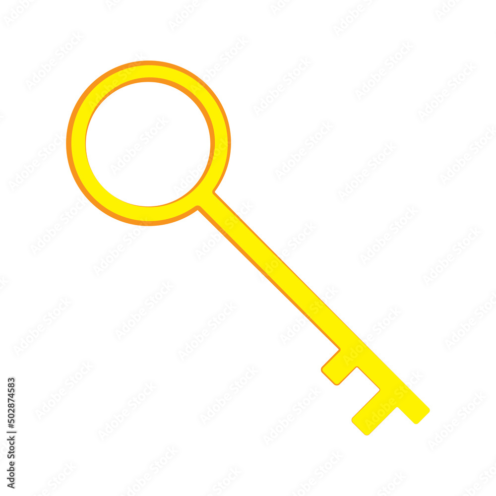golden key in beautiful style. Old design. Real estate concept. Vector illustration. stock image. golden key in beautiful style. Old design. Real estate concept. Vector illustration. stock image.