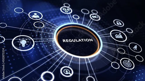 Business, Technology, Internet and network concept. Regulation Compliance Rules Law Standard.