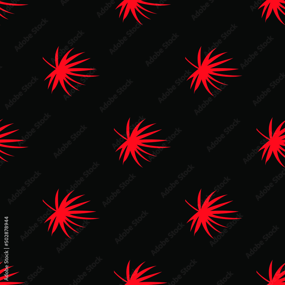 floating red leaves isolated on black background is in Seamless pattern - vector illustration floating red leaves isolated on black background is in Seamless pattern - vector illustration