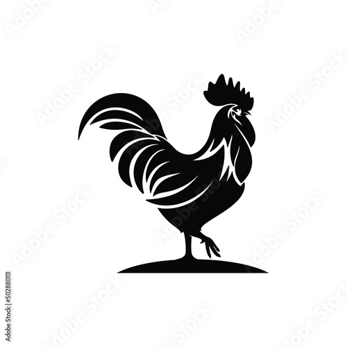 rooster logo vector isolated on white background