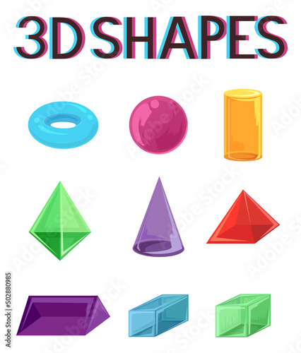 Common Shapes 3D Illustration