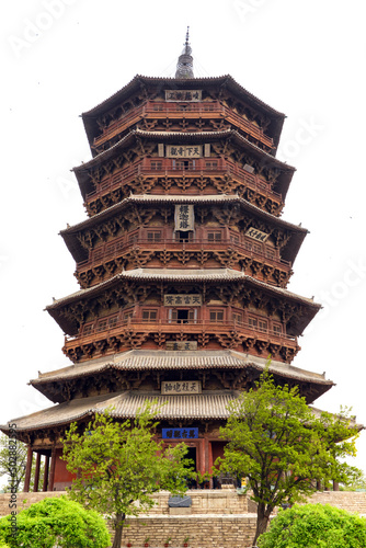 all wood stupa tower photo