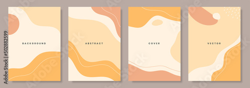 Collection of hand drawn artistic background designs. Can be used for wall decoration, book covers, brochures, posters, flyer designs. Vector illustration