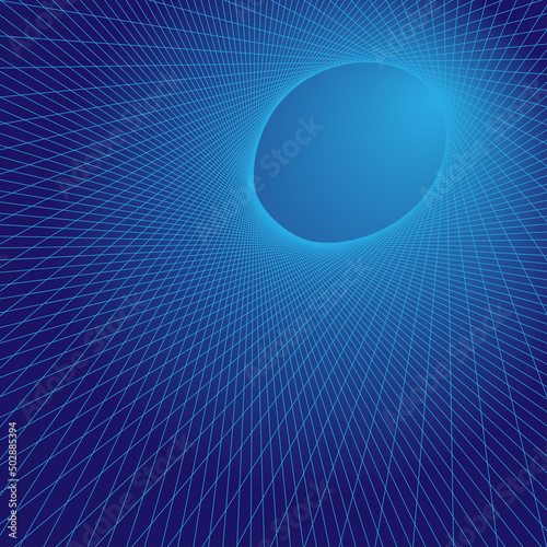 Modern abstract waves background in blue, vector illustration