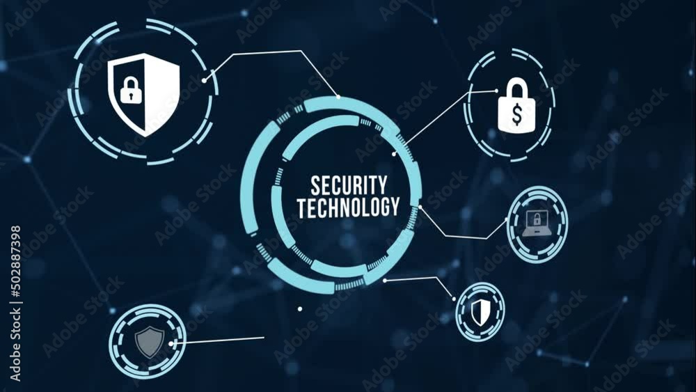 Internet, business, Technology and network concept. Cyber security data protection business technology privacy concept. Virtual button.