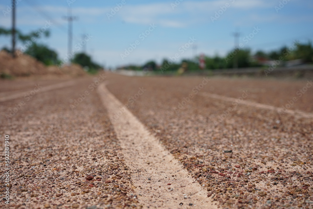 Naklejka premium blurry road construction layer SOIL AGGREGATE SUBBASE