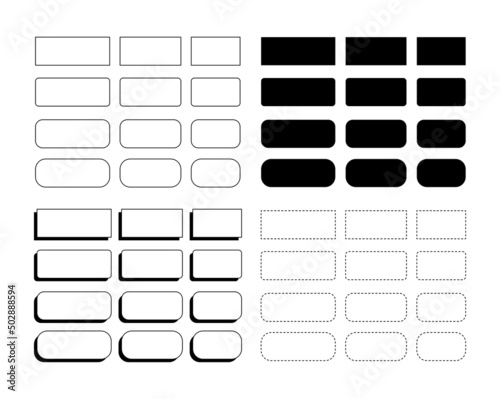 rectangle shape with rounded corner background.