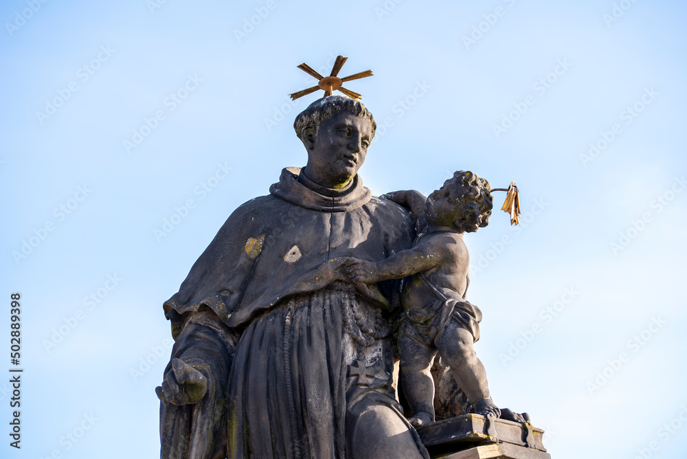 Heiliger Antonius von Padua, Karlsbrücke, Prag, Tschechien Heiliger Antonius von Padua, Karlsbrücke, Prag, Tschechien