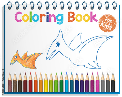 Coloring book worksheet for kids