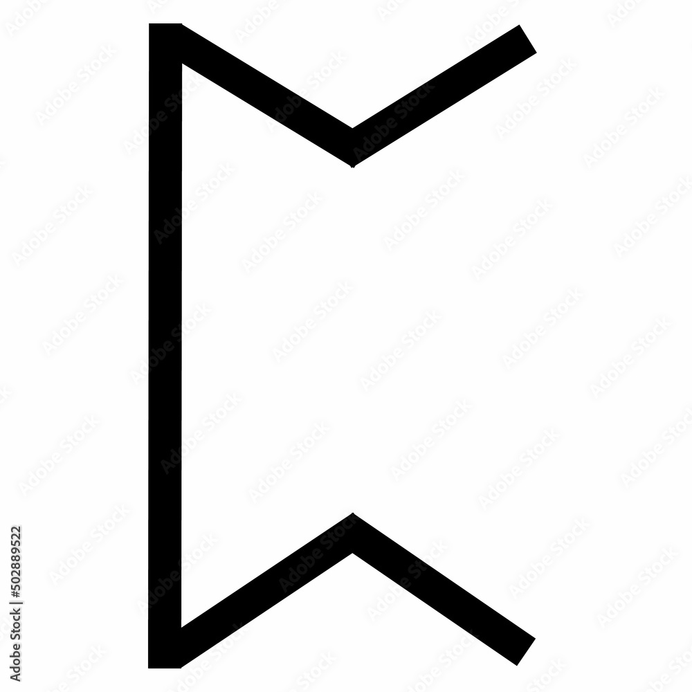 vector runic scandinavian celtic alphabet letter C vector runic scandinavian celtic alphabet letter C