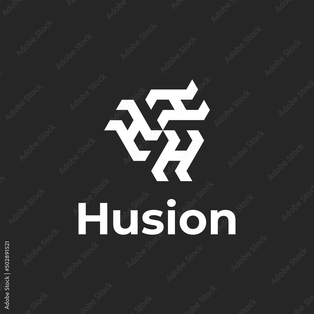 Initial Letter HHH monogram Logo.
