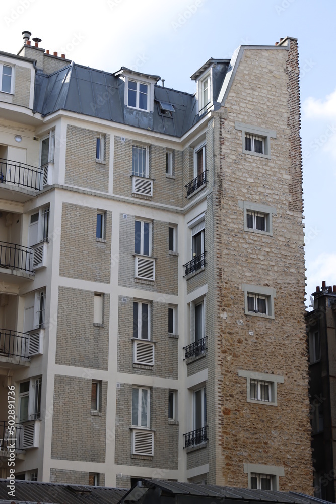 Apartment building in the city of Paris, France Apartment building in the city of Paris, France
