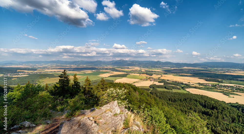Beautiful mountain landscape from rock called Ondrašovska skala, Slovakia