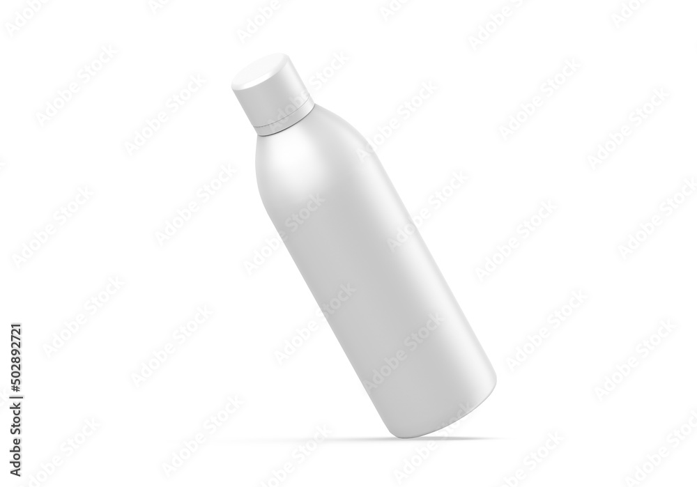 Matte Cosmetic bottle with cap for liquid soap, gel, lotion, cream, shampoo, bath foam and other cosmetics, 3d render illustration.
