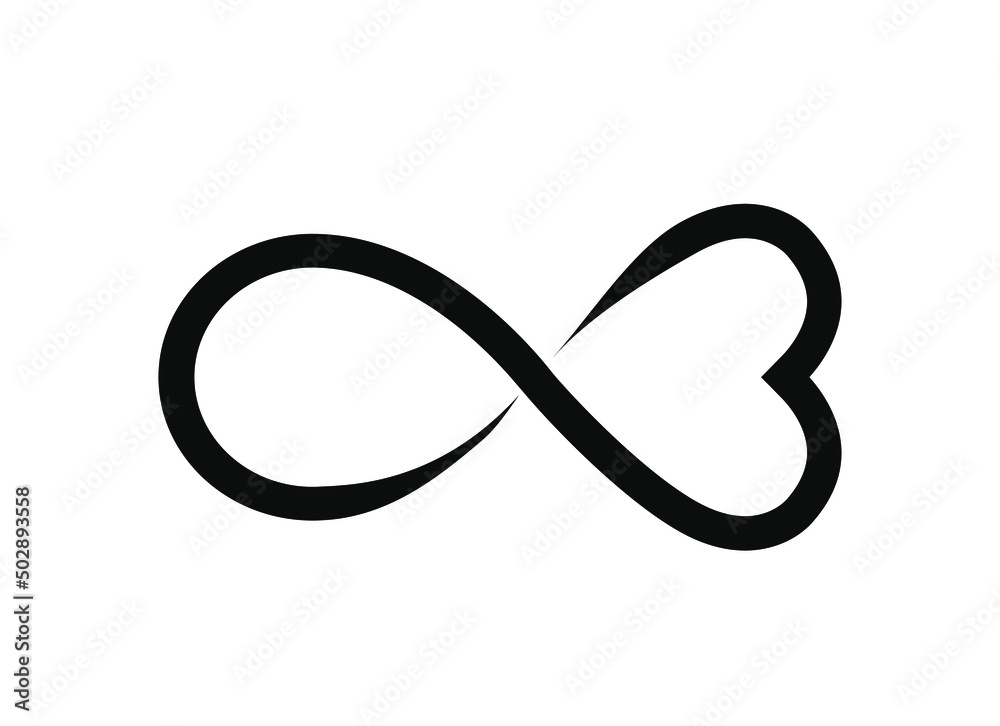 Heart infinity icon. Vector Infinite love Icon Heart infinity icon. Vector Infinite love Icon