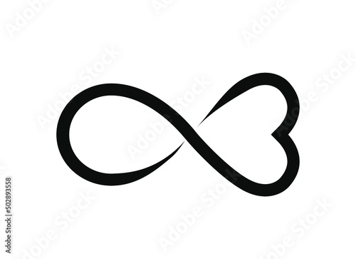 Heart infinity icon. Vector Infinite love Icon