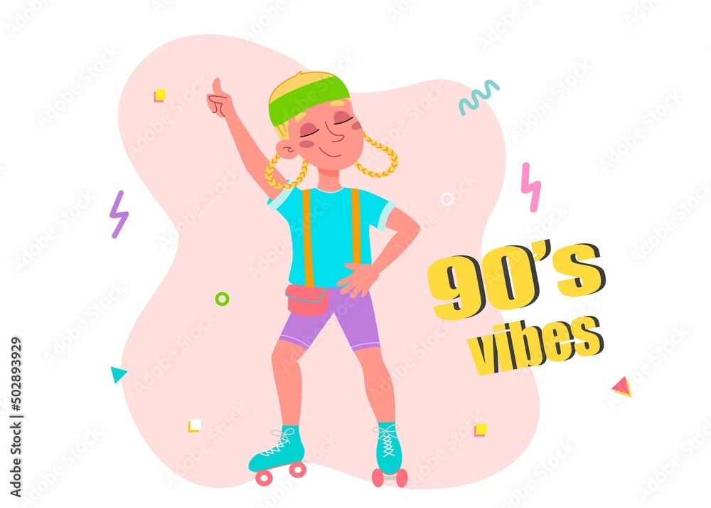 kids in retro style. Cute and stylish children from 90s. Hand drawn vector illustration. Vintage clothes and hobbies. kids in retro style. Cute and stylish children from 90s. Hand drawn vector illustration. Vintage clothes and hobbies.