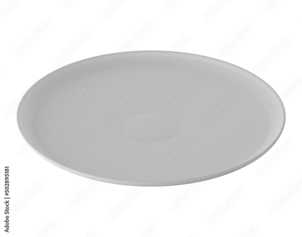 white plate isolated on alpha background 3D Render white plate isolated on alpha background 3D Render