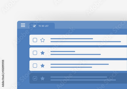 To do list, tasks management and reminder app service concept with check mark open in the browser window. 