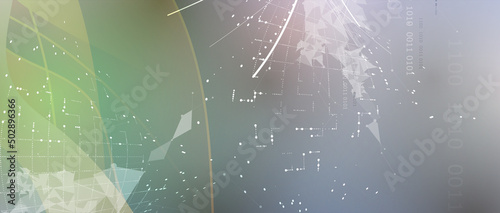 Quantum processing. Deep learning artificial intelligence. Future new technology  for business or science presentation