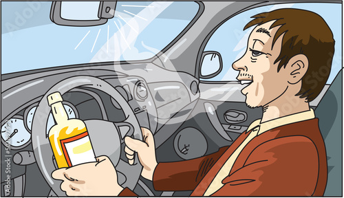 Drunken man, sleepy,  while driving Life threatening.