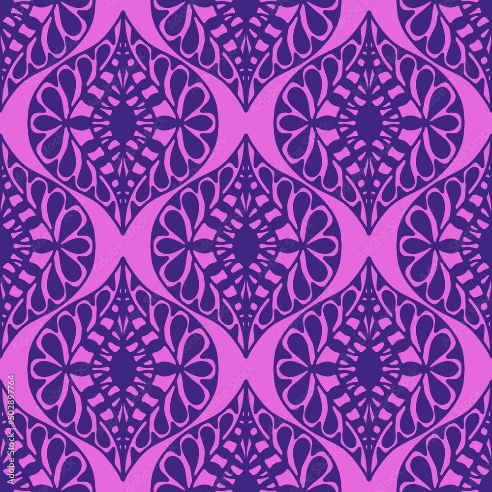 Abstract seamless ethnic pattern for fabrics and textiles and packaging and linens and gifts and cards and hobbies