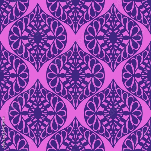 Abstract seamless ethnic pattern for fabrics and textiles and packaging and linens and gifts and cards and hobbies